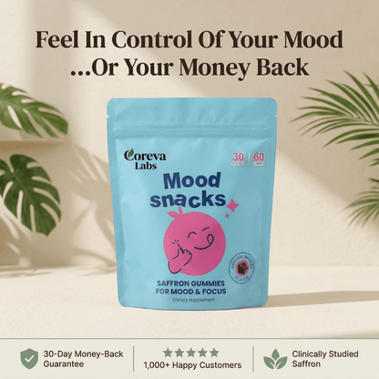 Coreva Mood Snacks - Saffron Gummies - Coreva Labs