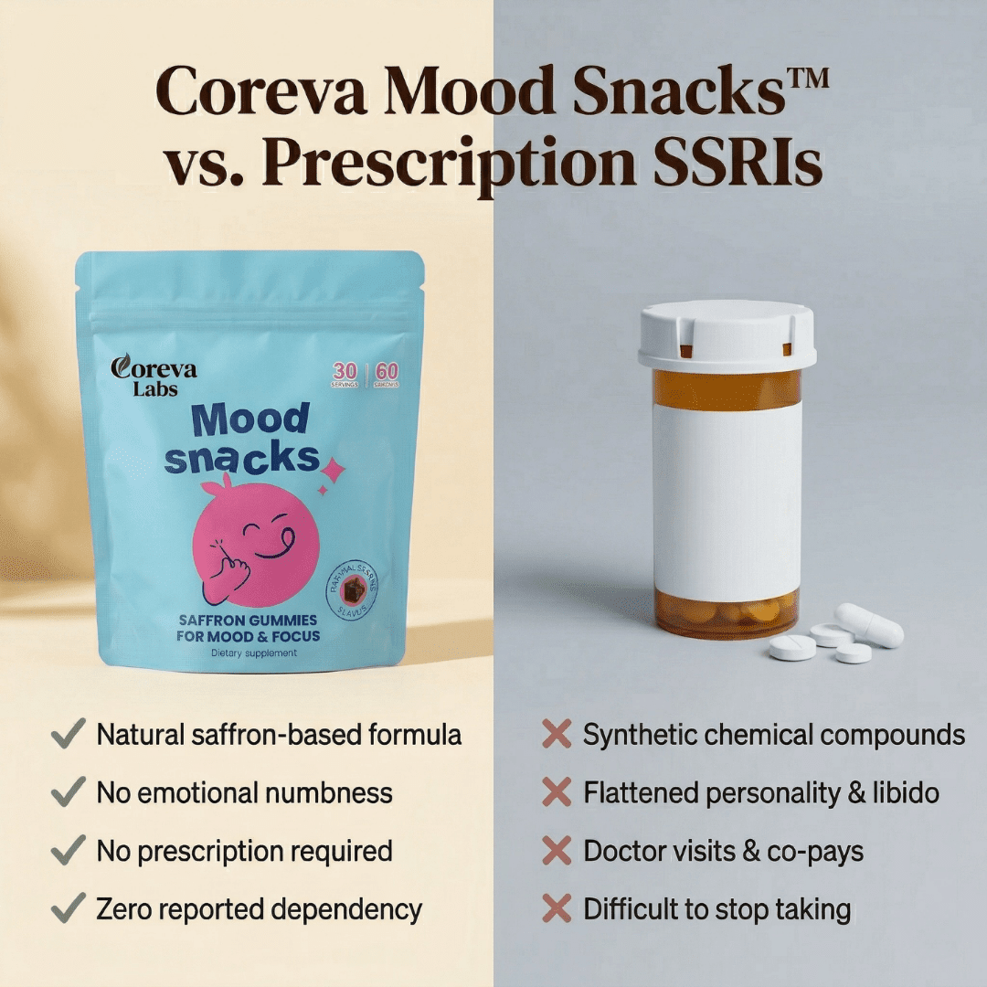 Coreva Mood Snacks - Saffron Gummies - Coreva Labs