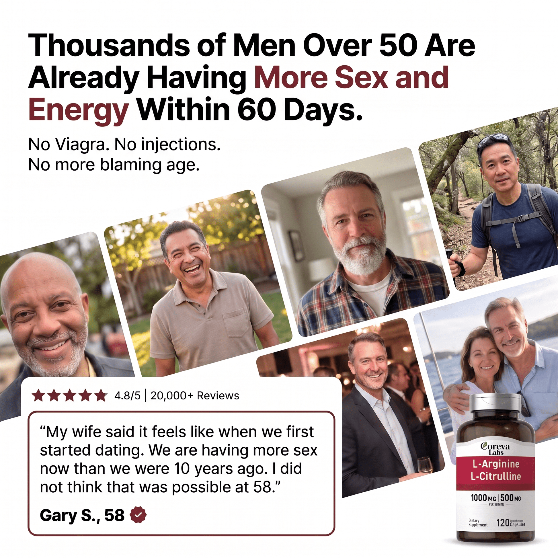 Nitric Oxide Flow - Blood Flow Restoration for Men Over 50 - Coreva Labs USA