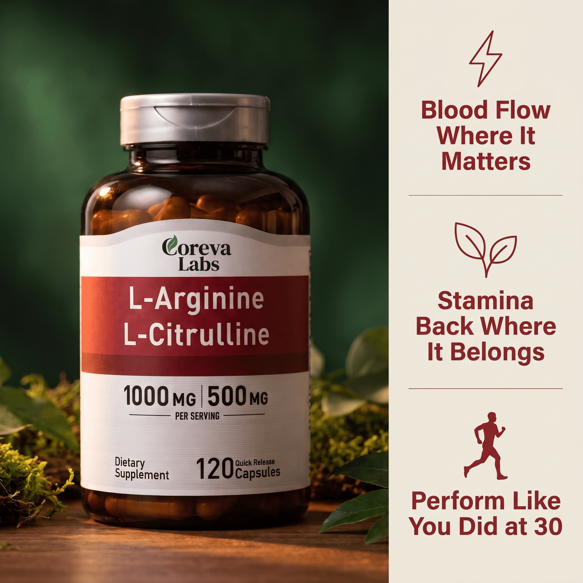 Nitric Oxide Flow - Blood Flow Restoration for Men Over 50 - Coreva Labs USA
