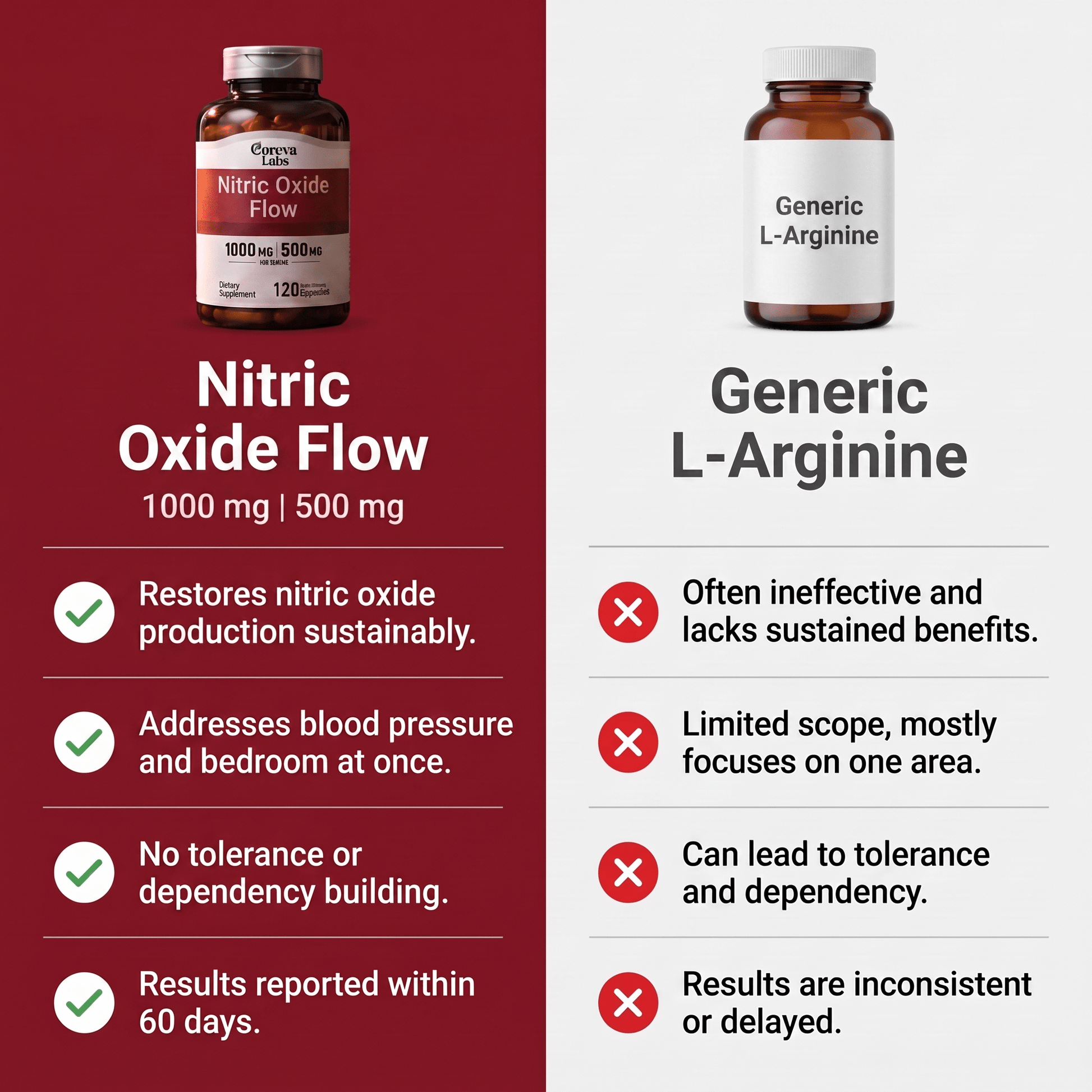 Nitric Oxide Flow - Blood Flow Restoration for Men Over 50 - Coreva Labs USA