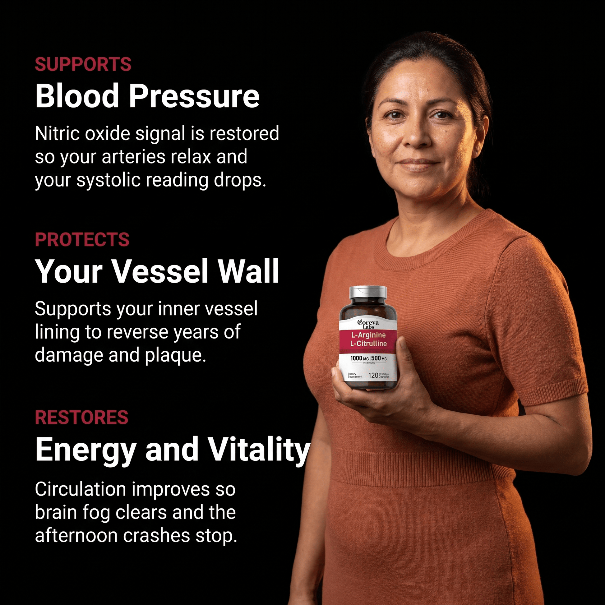 Nitric Oxide Flow - Blood Pressure Support You Can Actually Feel - Coreva Labs USA