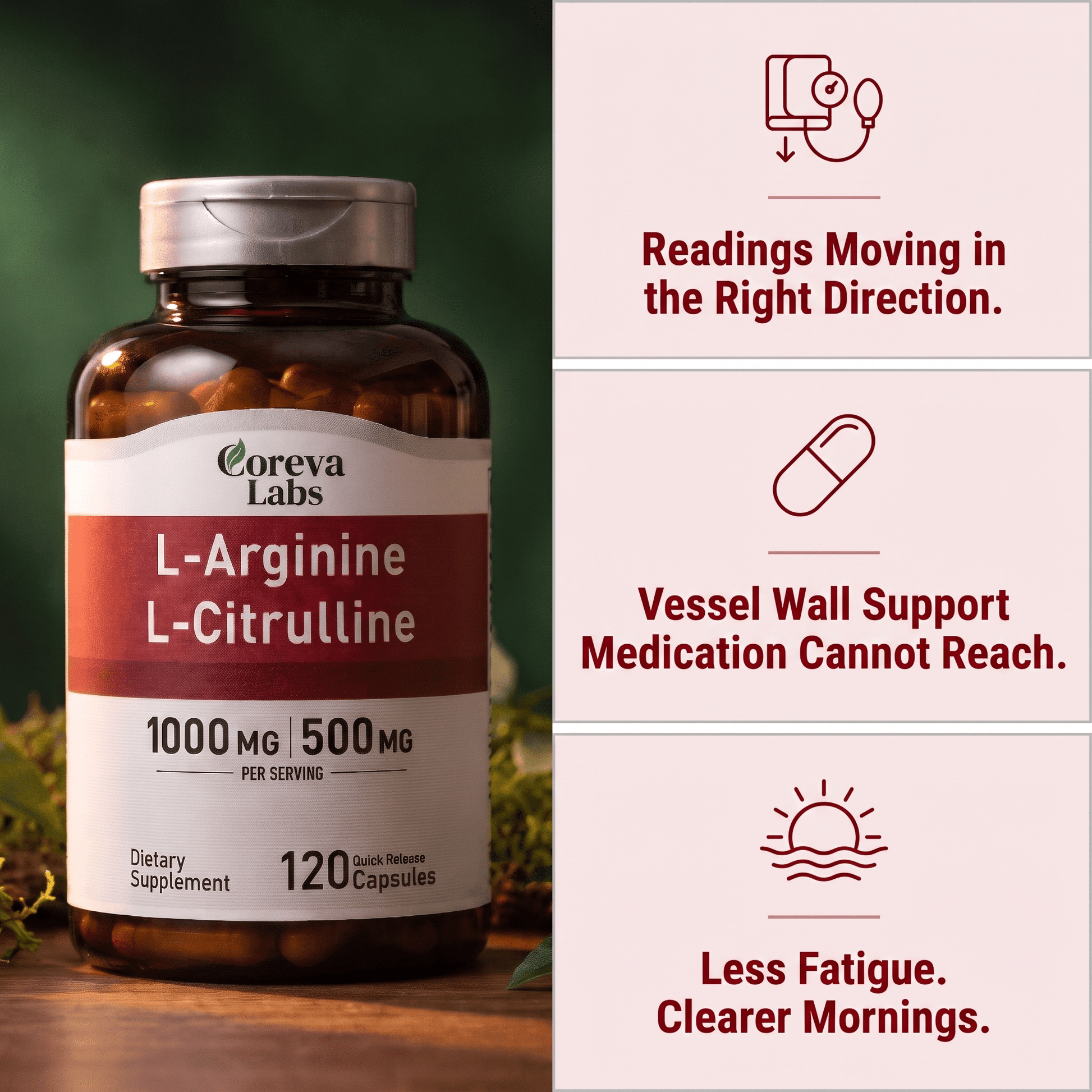 Nitric Oxide Flow - Blood Pressure Support You Can Actually Feel - Coreva Labs USA